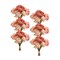 Melrose Set of 6 Pink Peony and Hydrangea Artificial Floral Bouquet 16.75"